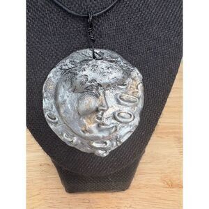 Vintage Moon Child Necklace, 20”, Artisan, 70’s